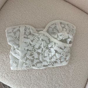 Free People Lace Corset Crop Top